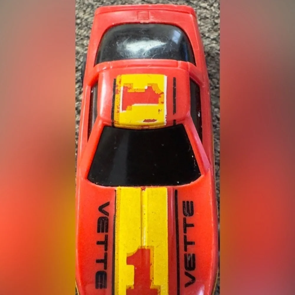 Vintage‎ Hong Kong Vette 1 Toy Car Red & Yellow